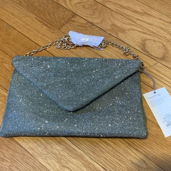 a new day Handbags - A New Day Elegant Silver Clutch Bag Metal Shoulder strap